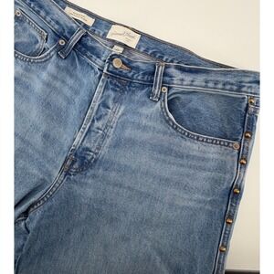 Universal Thread Mid Rise Baggy Studded Side Jeans Blue Medium Wash Size 12